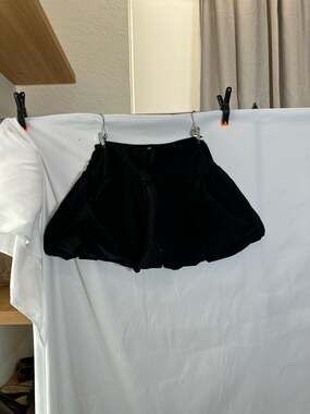 American Eagle Black Smocked Bubble Mini Skirt Size M